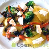 Receta de Pappardelle rellenos de queso con verduras Receta de Pappardelle rellenos de queso con verduras