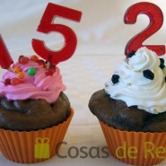 Receta de Cupcakes o pastelitos de San Valentín con piruletas de caramelo Receta de Cupcakes o pastelitos de San Valentín con piruletas de caramelo