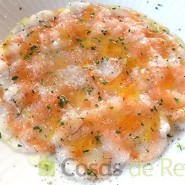 Receta de Carpaccio de rape y salmón Receta de Carpaccio de rape y salmón