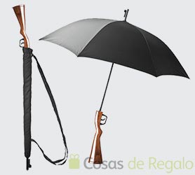 Paraguas Wanted con aspecto de escopeta