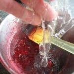 01 - Elaboramos la salsa con los frutos rojos e incorporamos la gelatina