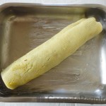 06 - Tras enfriar el tronco de patata, lo ponemos sobre la fuente de horno