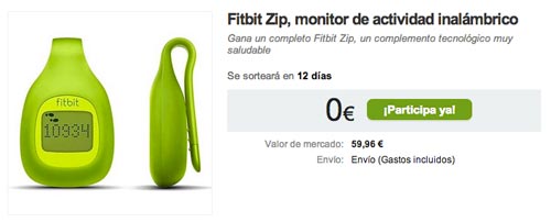 Sorteo de regalos: concurso gratuito para ganar una Fitbit Zip