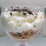 Receta postre con turrón y helado de yogurt