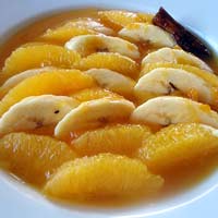 Receta de Sopa de naranja y plátano