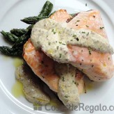 Receta de Salmón con salsa de mostaza