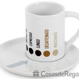 Conjunto de tazas espresso Barista: señala el tipo de café al servirlo