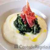 Receta de Acelgas con crema de patata y jamón