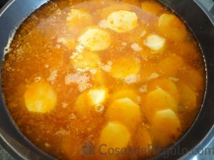 Receta caldereta de bogavante con patatas