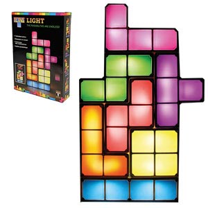 Lámpara de mesa con piezas del Tetris