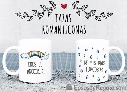 Tazas originales dobles, regalos románticos con los que tomar café