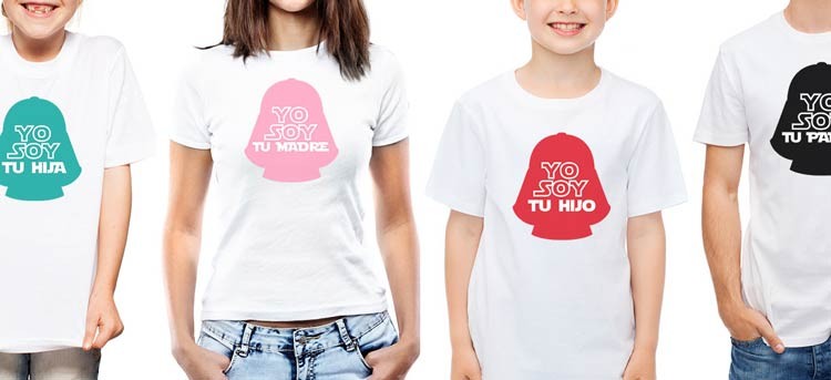 Pack de camisetas dobles para padres e hijos