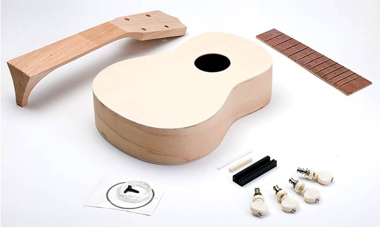 Kit para montar instrumentos musicales: tambores y ukelele