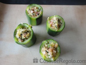 Receta calabacines rellenos de roquefort