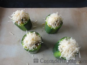 Receta calabacines rellenos de roquefort