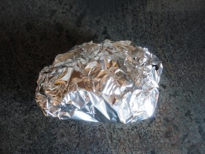 02 - Envolvemos la carne en papel de aluminio