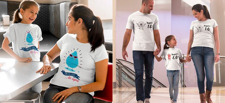 camisetas dobles originales, para regalos padres e hijos